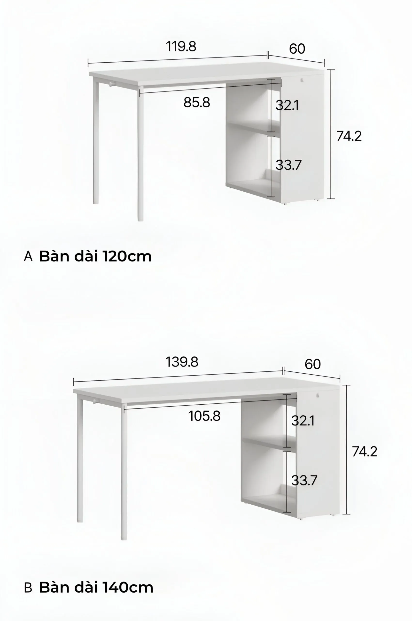 Bàn Học, Bàn Làm Việc Có Kệ Sách GP – BH11 6 1730421326479_0