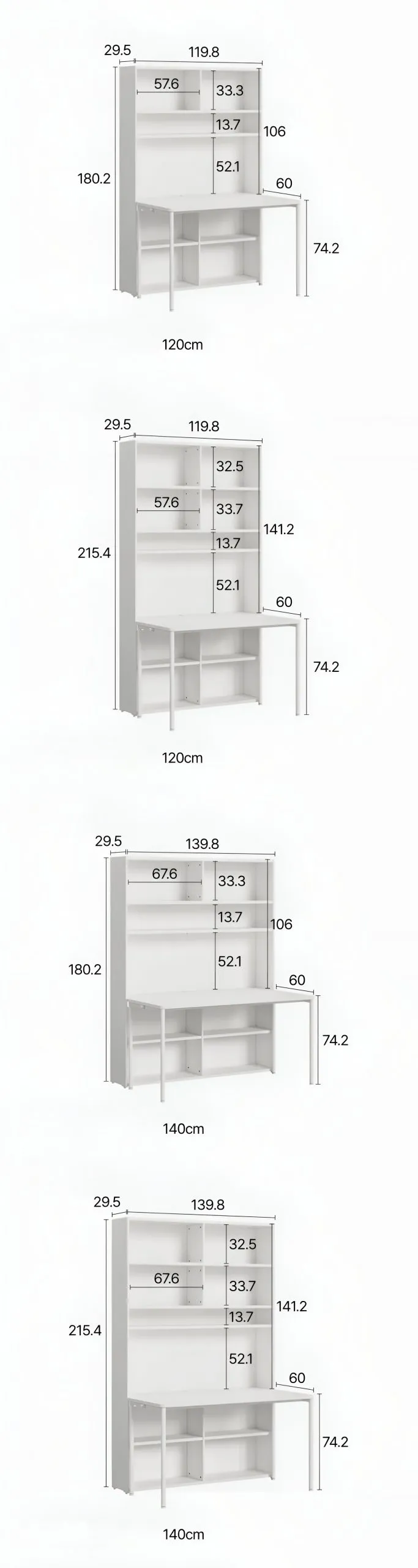 Bàn Học, Bàn Làm Việc Có Kệ Sách GP – BH09 8 1731544651434_0