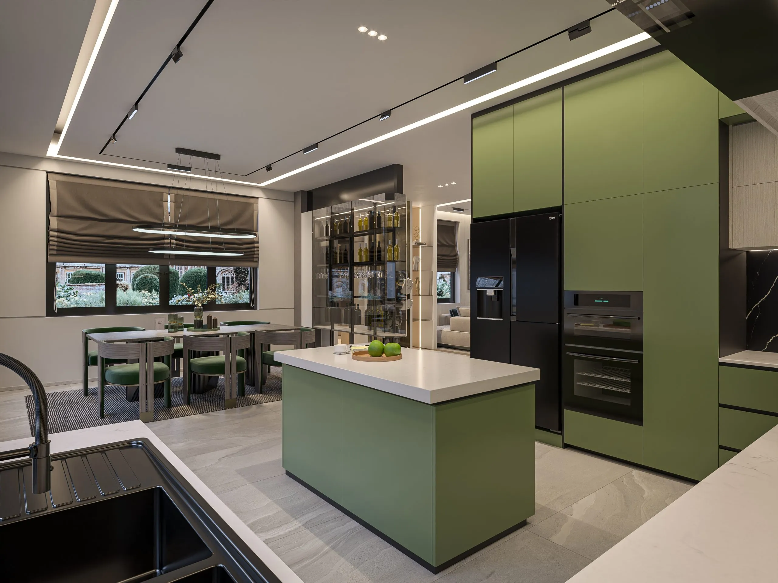 Top Thiết Kế Tủ Bếp Gỗ Phủ Melamine Hiện Đại: Thiết Kế Tinh Tế Với Đường Nét Tối Giản 33 09