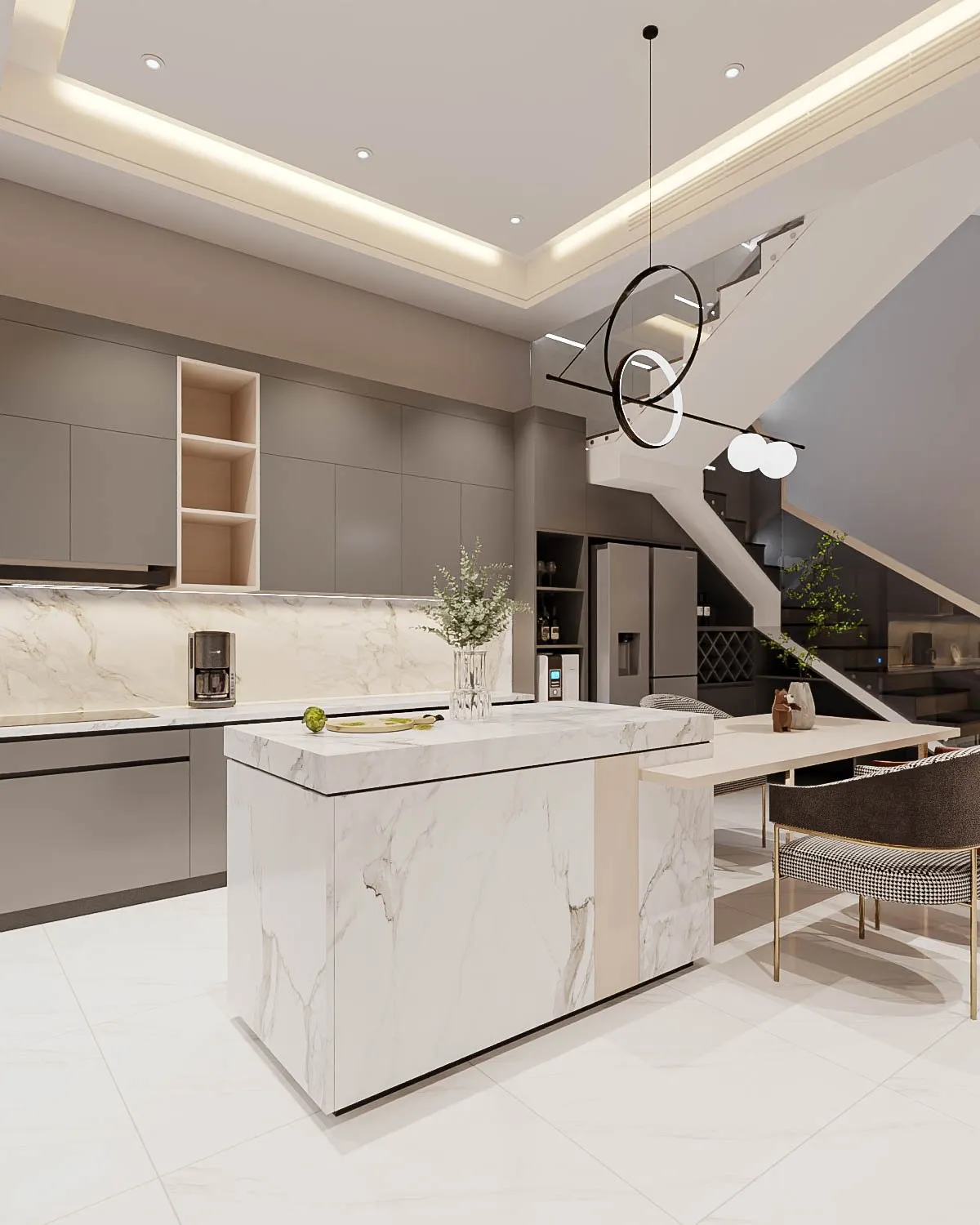 Top Thiết Kế Tủ Bếp Gỗ Phủ Melamine Hiện Đại: Thiết Kế Tinh Tế Với Đường Nét Tối Giản 57 7