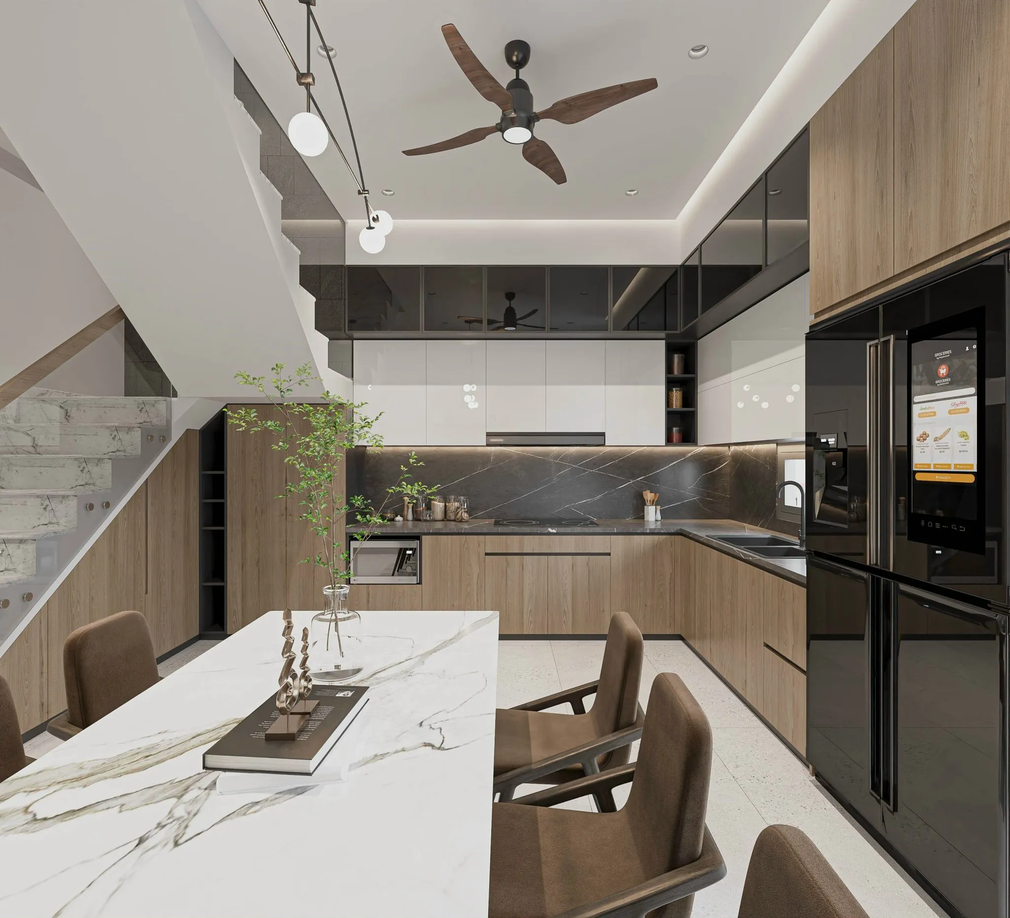 Top Thiết Kế Tủ Bếp Gỗ Phủ Melamine Hiện Đại: Thiết Kế Tinh Tế Với Đường Nét Tối Giản 67 8