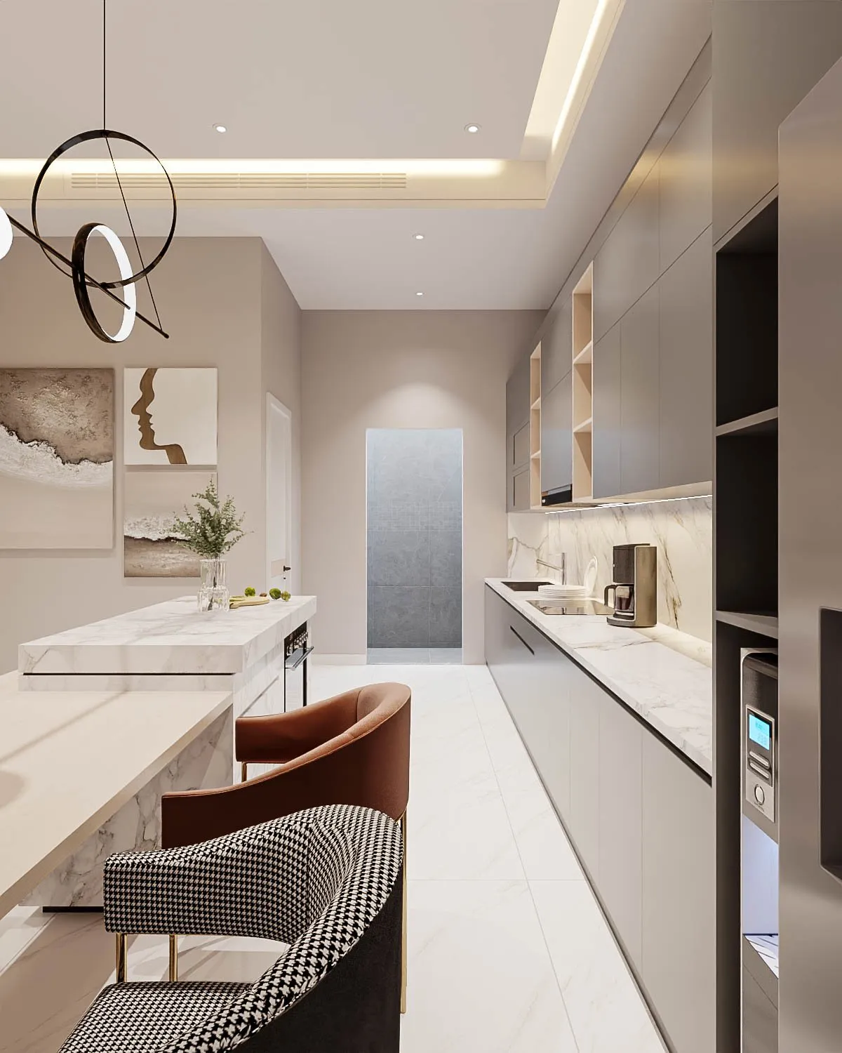 Top Thiết Kế Tủ Bếp Gỗ Phủ Melamine Hiện Đại: Thiết Kế Tinh Tế Với Đường Nét Tối Giản 58 9