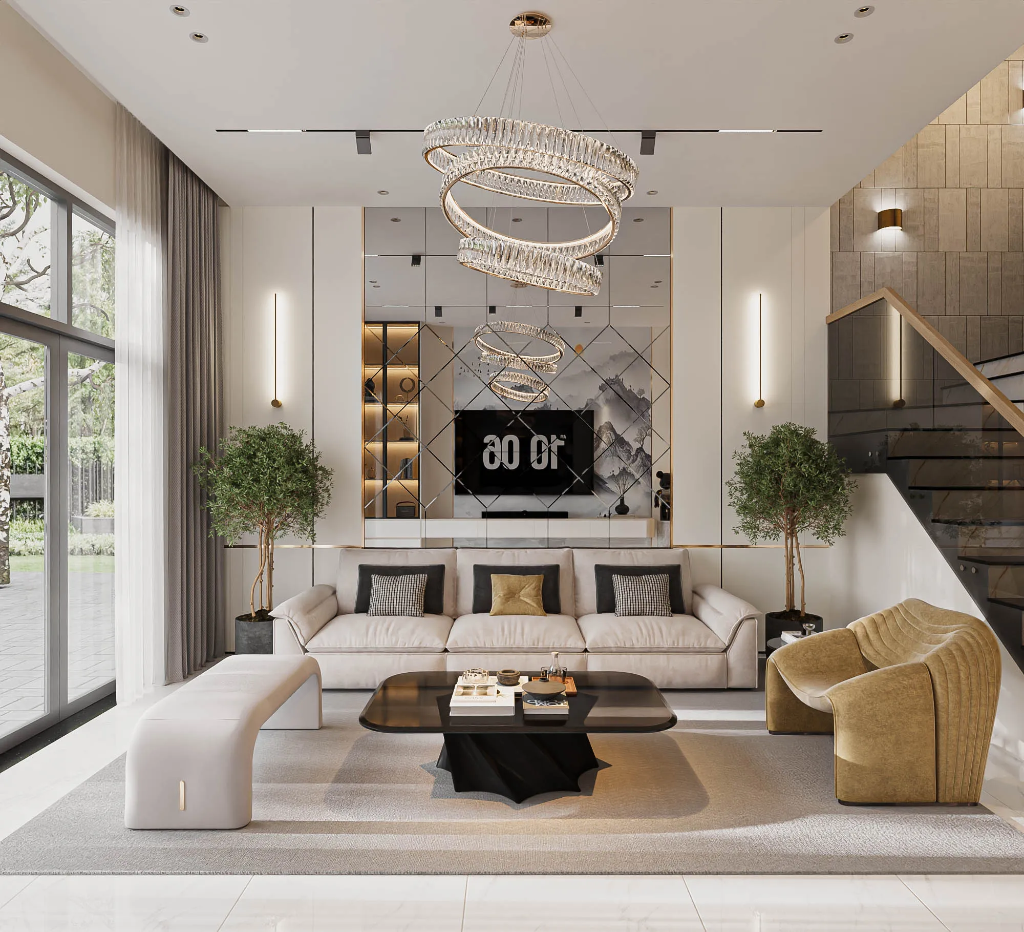 Tổng Hợp Thiết Kế Nội Thất Phòng Khách Sang Trọng, Hiện Đại Từ GP Furniture 85 KHACHBEP 3