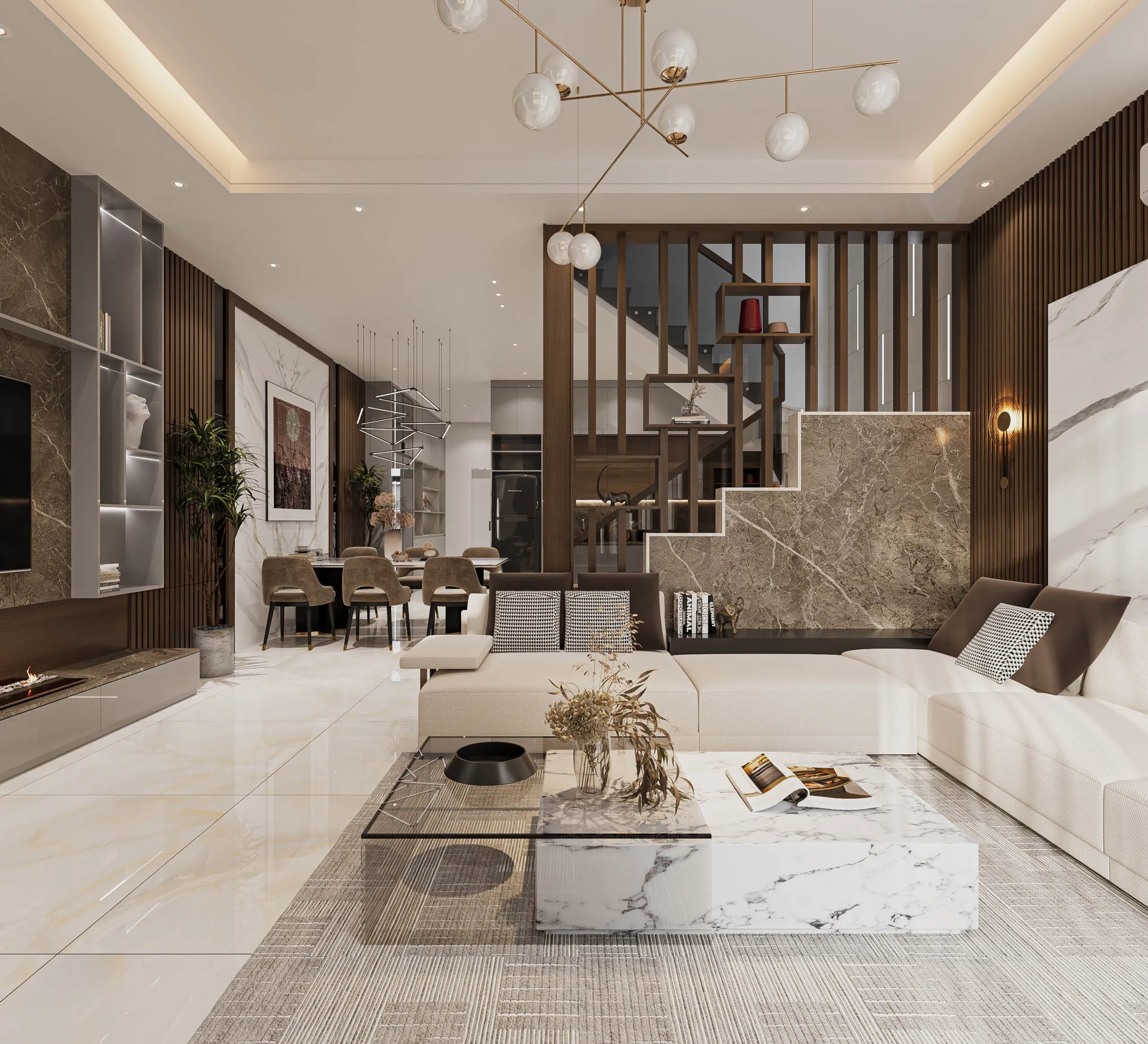 Tổng Hợp Thiết Kế Nội Thất Phòng Khách Sang Trọng, Hiện Đại Từ GP Furniture 97 KHACHBEP2