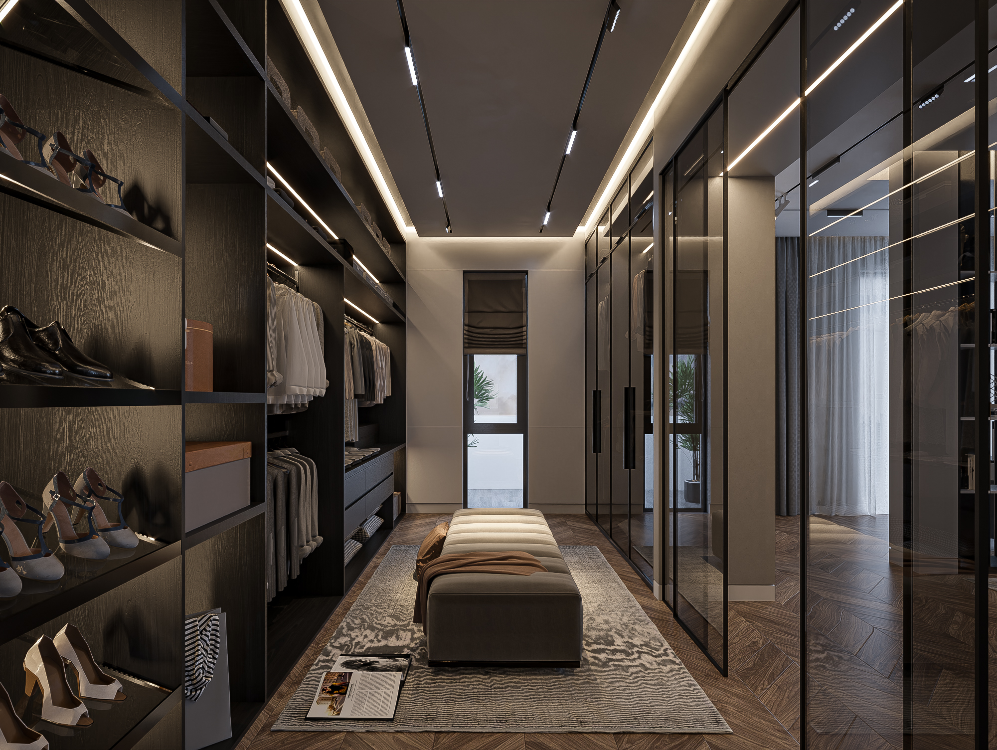 Hệ Tủ Quần Áo Gỗ Công Nghiệp: Không Gian Thay Đồ Hiện Đại 3 NEW4