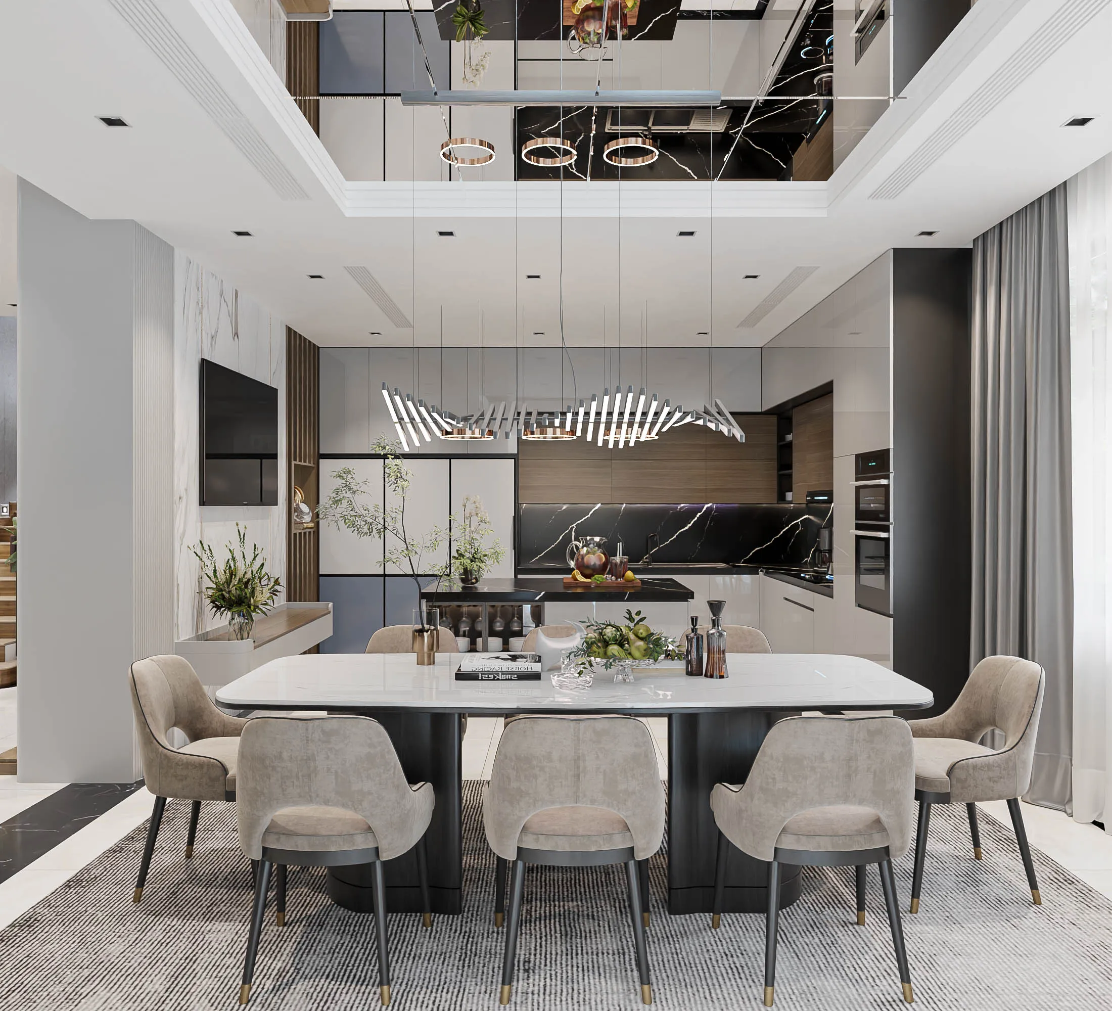 Top Thiết Kế Tủ Bếp Gỗ Phủ Melamine Hiện Đại: Thiết Kế Tinh Tế Với Đường Nét Tối Giản 66 Q11