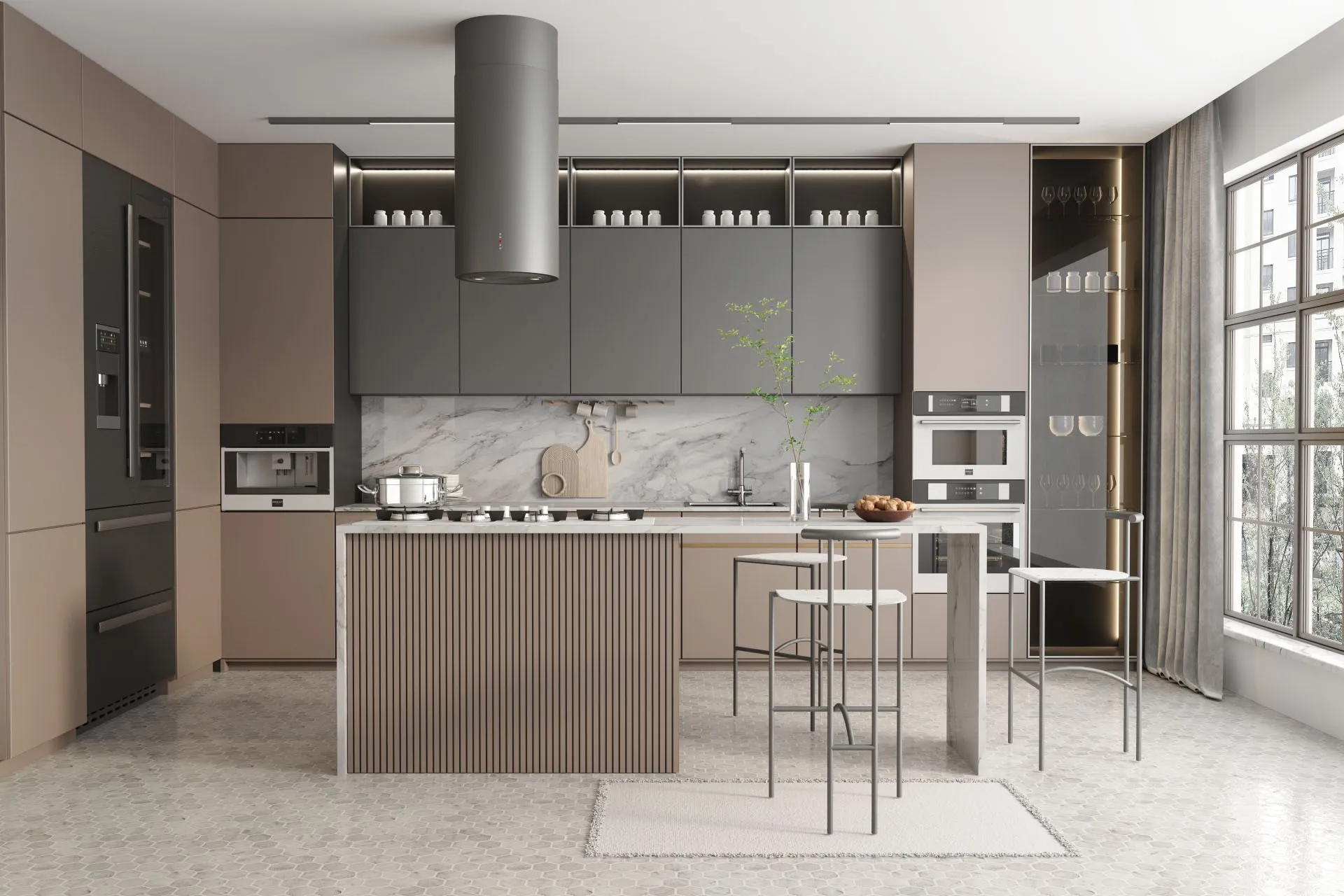 Top 99+ Mẫu Thiết Kế Bếp Đẹp Hiện Đại 2025: Tủ Bếp Gỗ Công Nghiệp GP Furniture 49 TU BEP 176