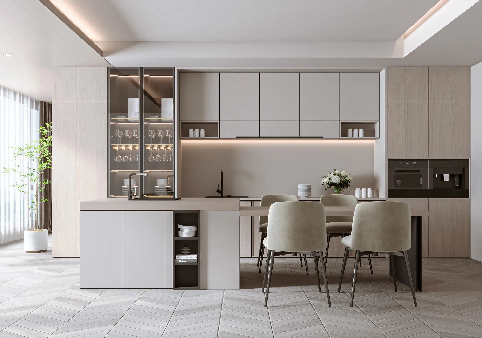 Top 99+ Mẫu Thiết Kế Bếp Đẹp Hiện Đại 2025: Tủ Bếp Gỗ Công Nghiệp GP Furniture 22 TU BEP 46