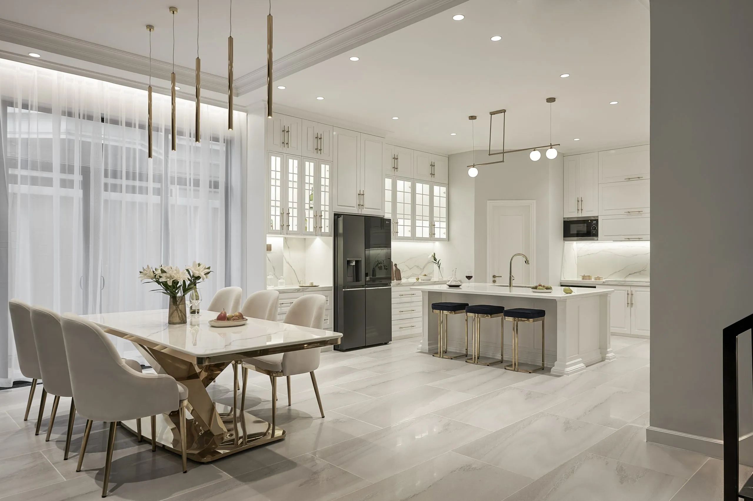 Thiết Kế Tủ Bếp Tân Cổ Điển Hiện Đại: Sự Kết Hợp Tinh Tế Cho Không Gian Sang Trọng 2 Tủ Bếp Tân Cổ Điển Hiện Đại