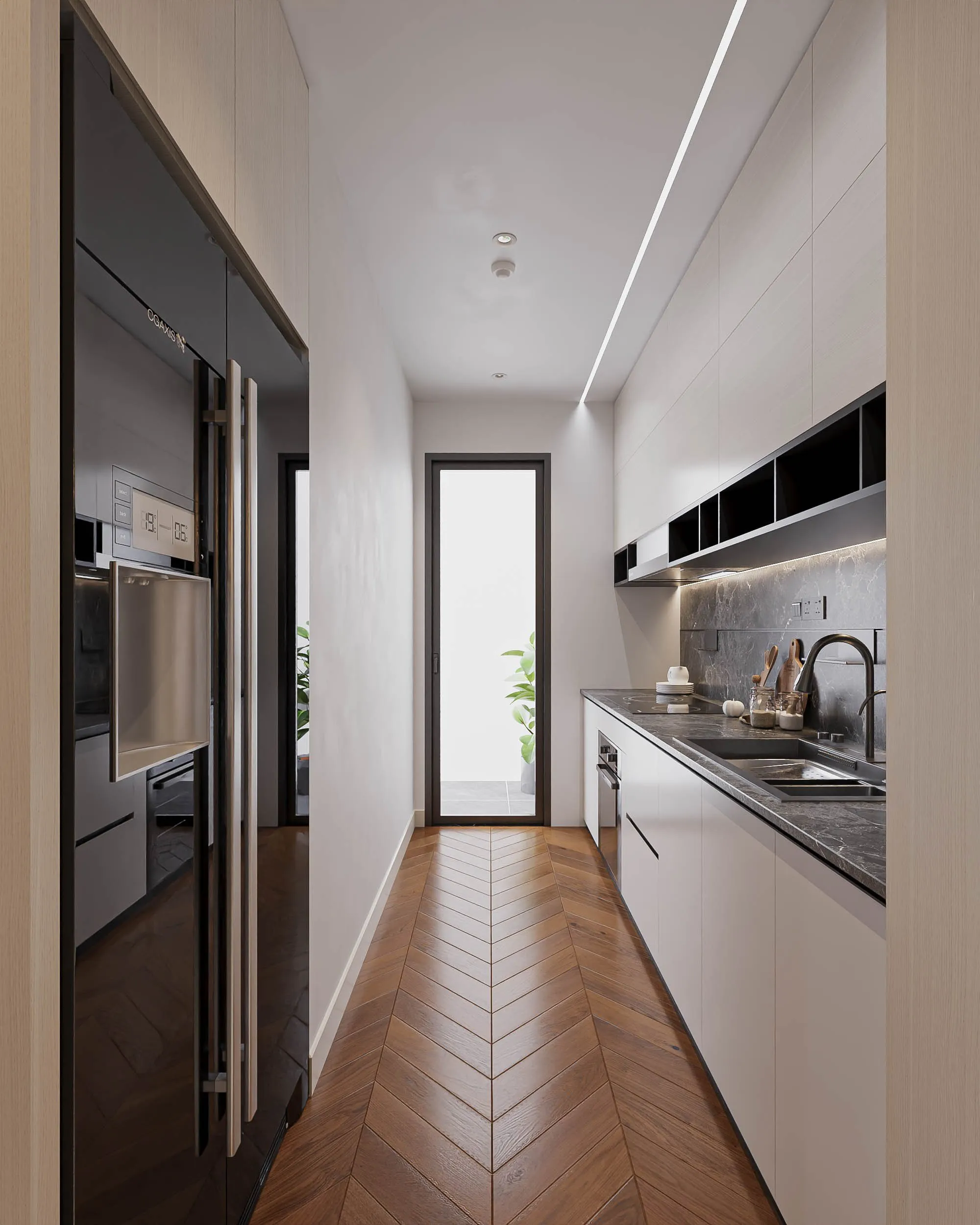 Top Thiết Kế Tủ Bếp Gỗ Phủ Melamine Hiện Đại: Thiết Kế Tinh Tế Với Đường Nét Tối Giản 37 Z5243232715601_fc88516c32d43e4317d0c0a6cd8190ff