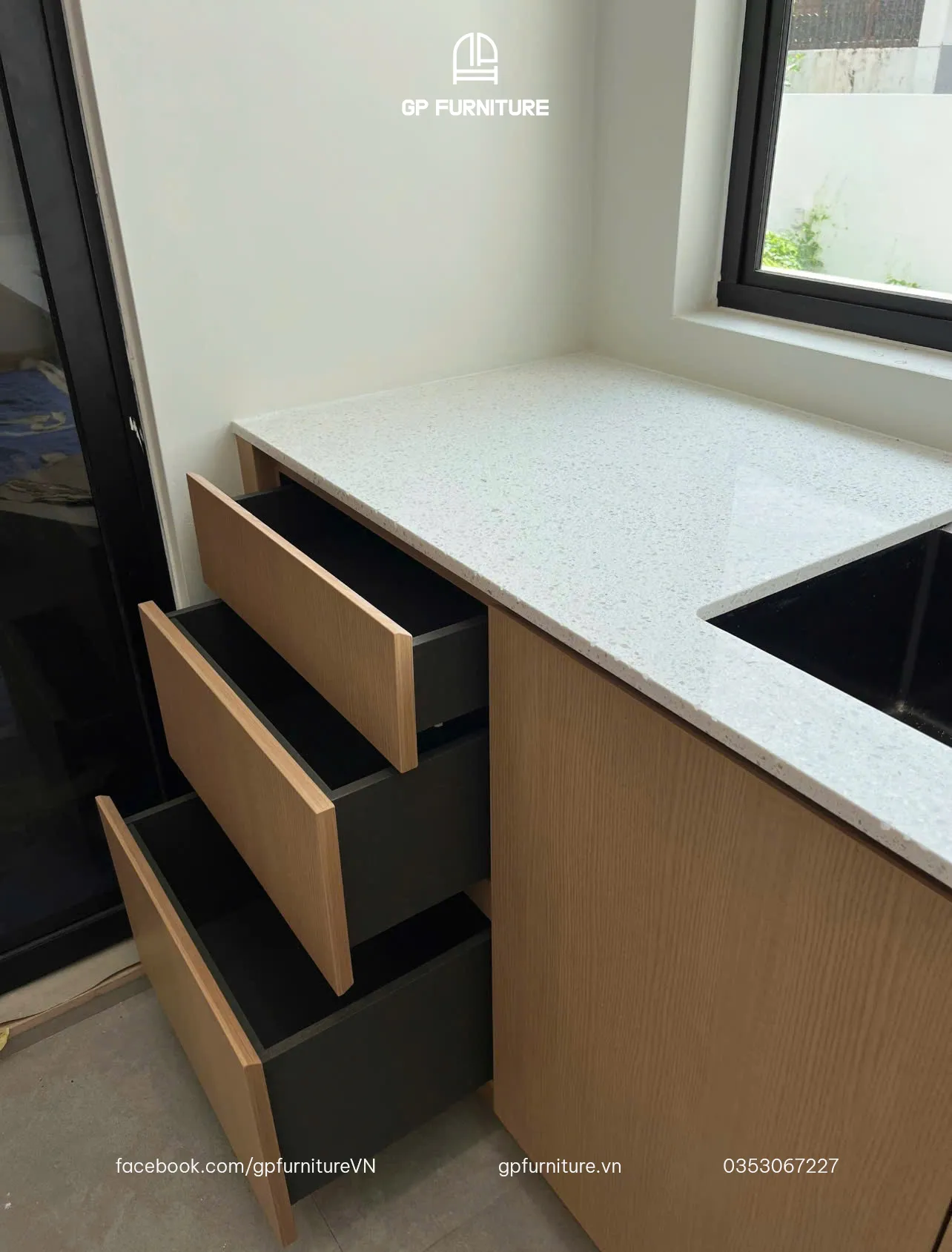 Top Mẫu Tủ Bếp Đẹp Hiện Đại: Tủ Bếp Gỗ Công Nghiệp Phủ Melamine GP Furniture 88 Z6180614815980_8a056ac7d77f59b2610147218be6ac43