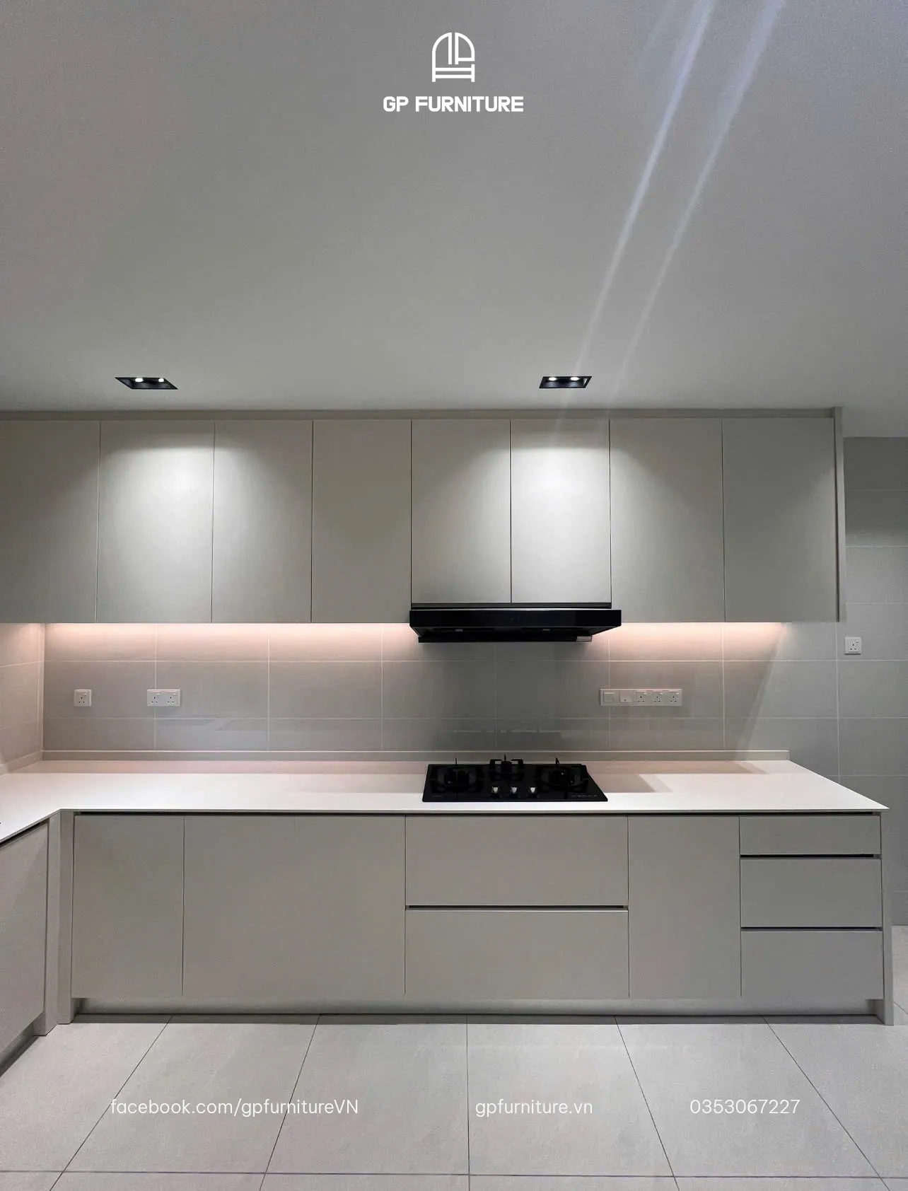 Top Mẫu Tủ Bếp Đẹp Hiện Đại: Tủ Bếp Gỗ Công Nghiệp Phủ Melamine GP Furniture 94 Z6180614817555_fa1b8f66c8f26b00a9538c086c3a156f