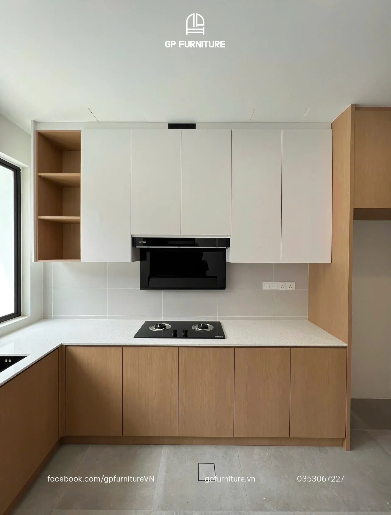 Top Mẫu Tủ Bếp Đẹp Hiện Đại: Tủ Bếp Gỗ Công Nghiệp Phủ Melamine GP Furniture 91 Z6180614911585_6ec965c447a023ea78cf89295fd4a0c6