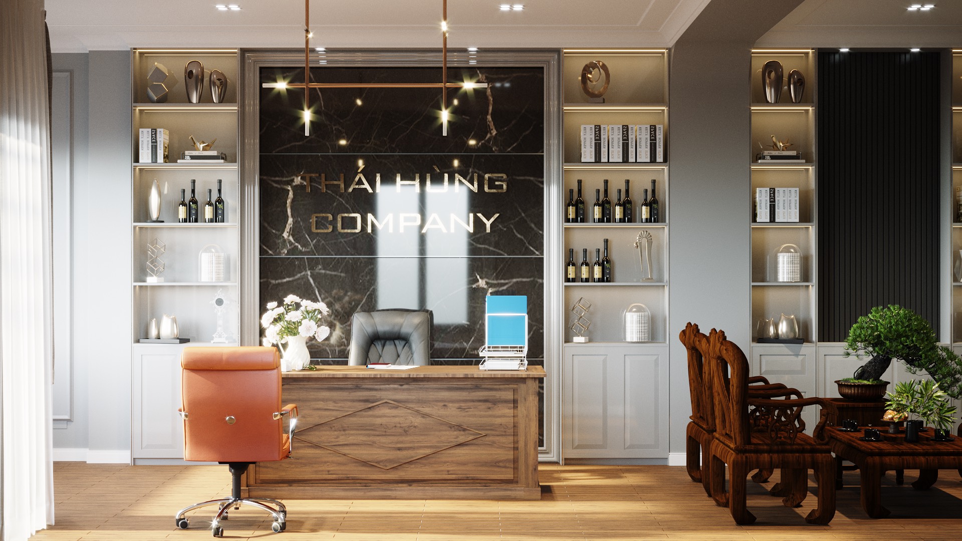 Thiết Kế Và Thi Công Nội Thất Văn Phòng Giám Đốc - Thái Hùng Office, Quận 12 2 Thiết Kế Và Thi Công Nội Thất Văn Phòng Giám Đốc - Thái Hùng Office