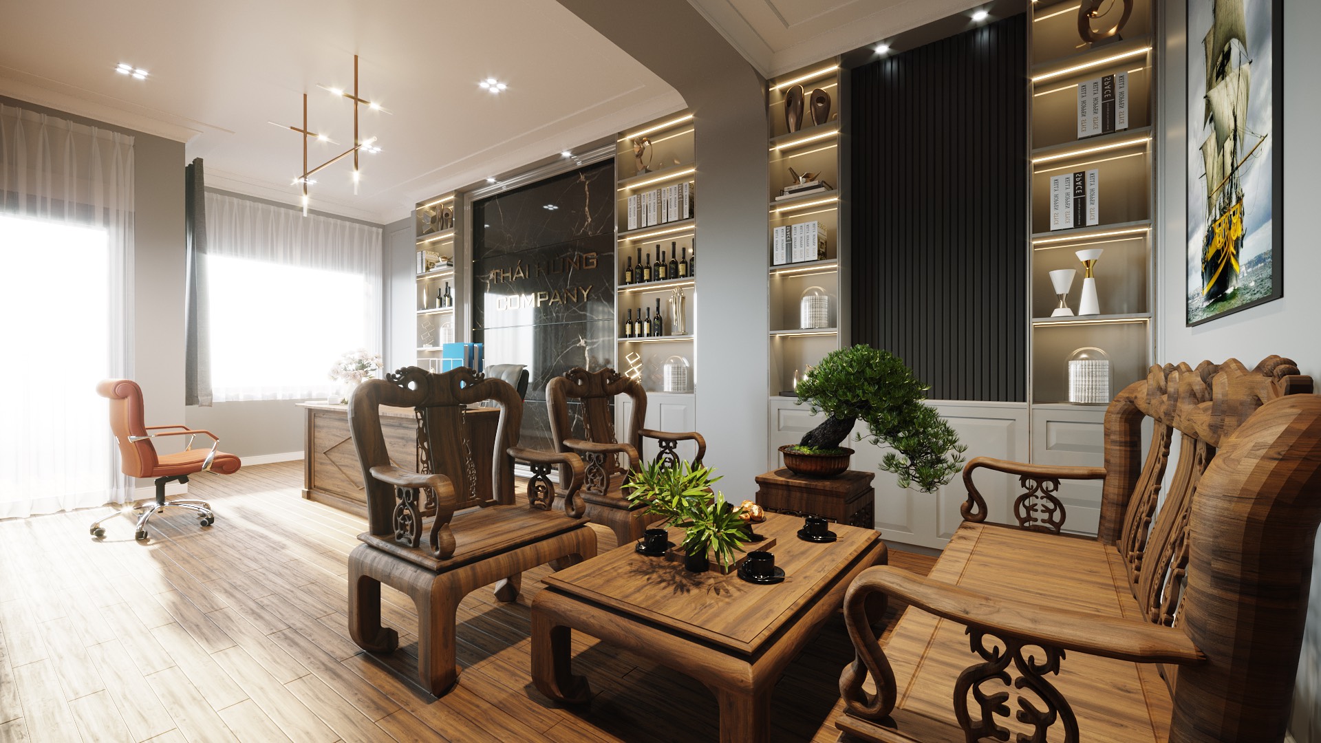 Thiết Kế Và Thi Công Nội Thất Văn Phòng Giám Đốc - Thái Hùng Office, Quận 12 5 Z2356717620567_5c63ee1fbb8f710557c015ed638388b4