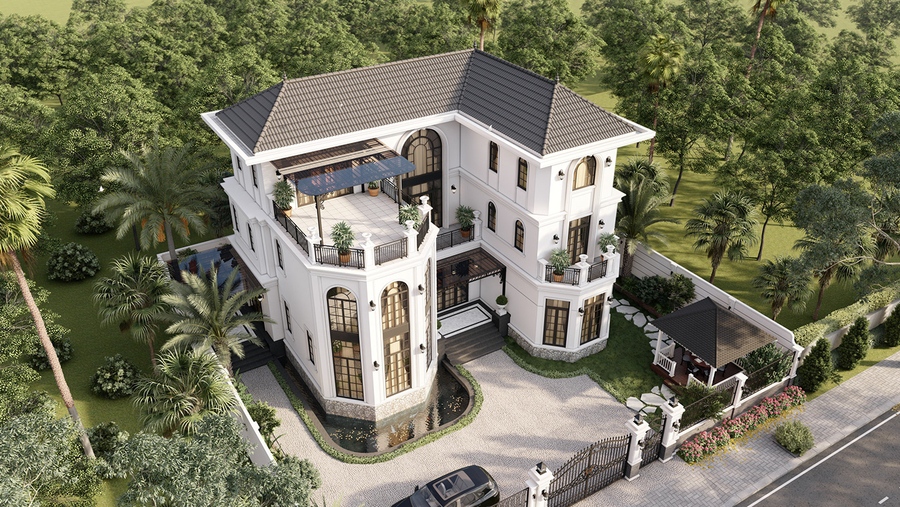 Nội Thất Phong Cách Indochine – Sự Hòa Quyện Giữa Cổ Điển và Hiện Đại 28 Thiet Ke Kien Truc Phong Cach Indochine GP Furniture
