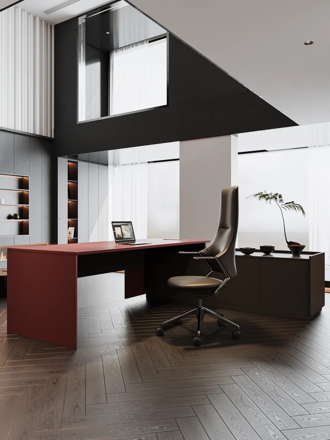 Nội Thất Văn Phòng: Phòng Lãnh Đạo Sang Trọng - Hiện Đại - Thể Hiện Đẳng Cấp 12 BÀN GIÁM ĐỐC GỖ CÔNG NGHIỆP (2)