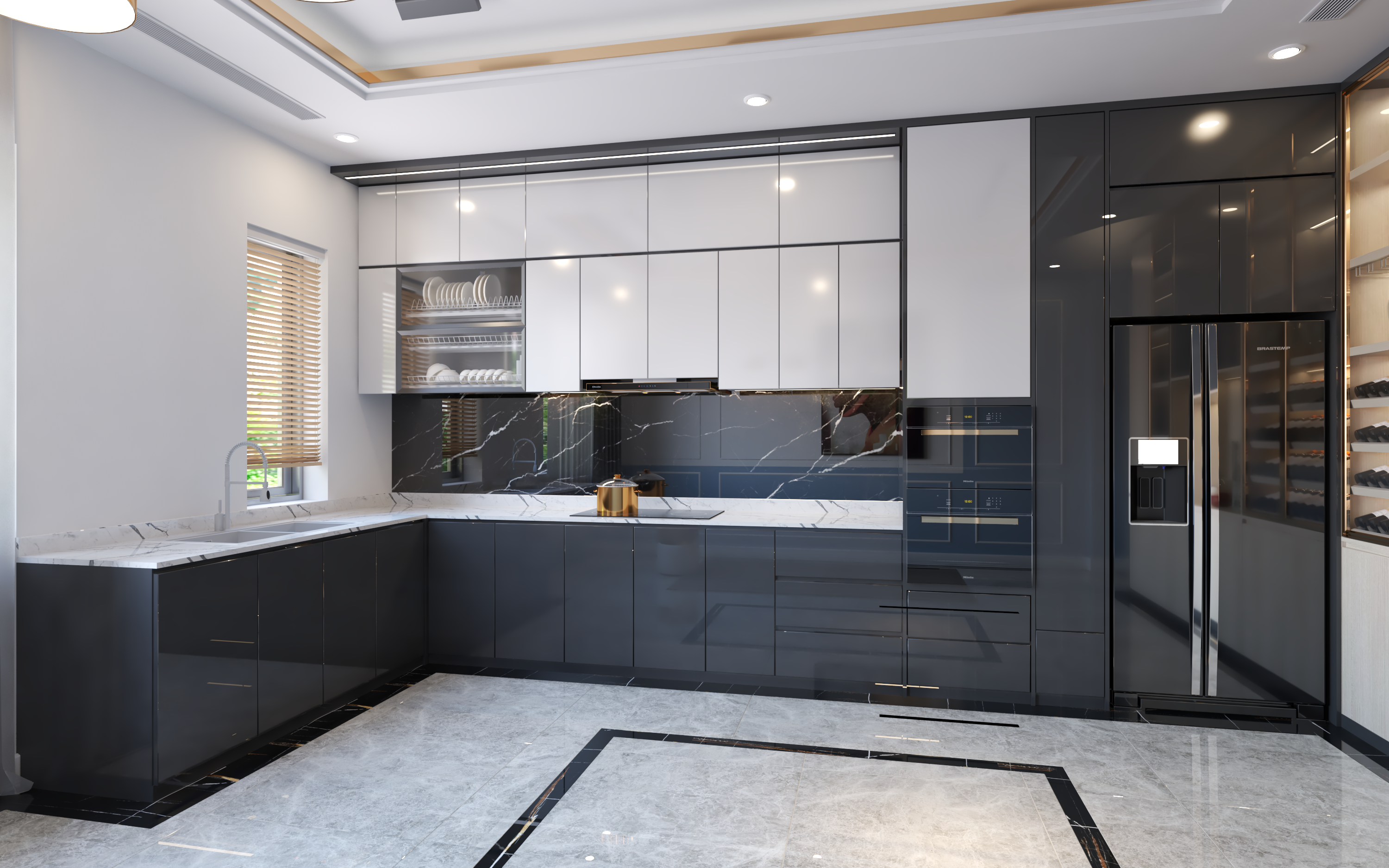 Gói Tủ Bếp Cao Cấp 50 bếp gỗ công nghiệp acrylic - gói tủ bếp cao cấp tubepgp.vn