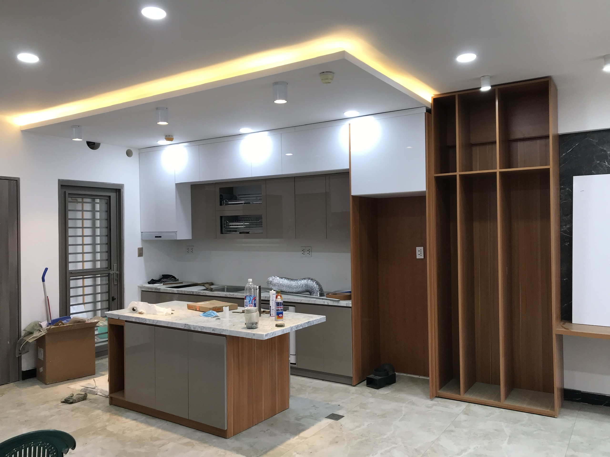 Gói Tủ Bếp Cao Cấp 37 bếp gỗ công nghiệp acrylic - gói tủ bếp cao cấp tubepgp.vn