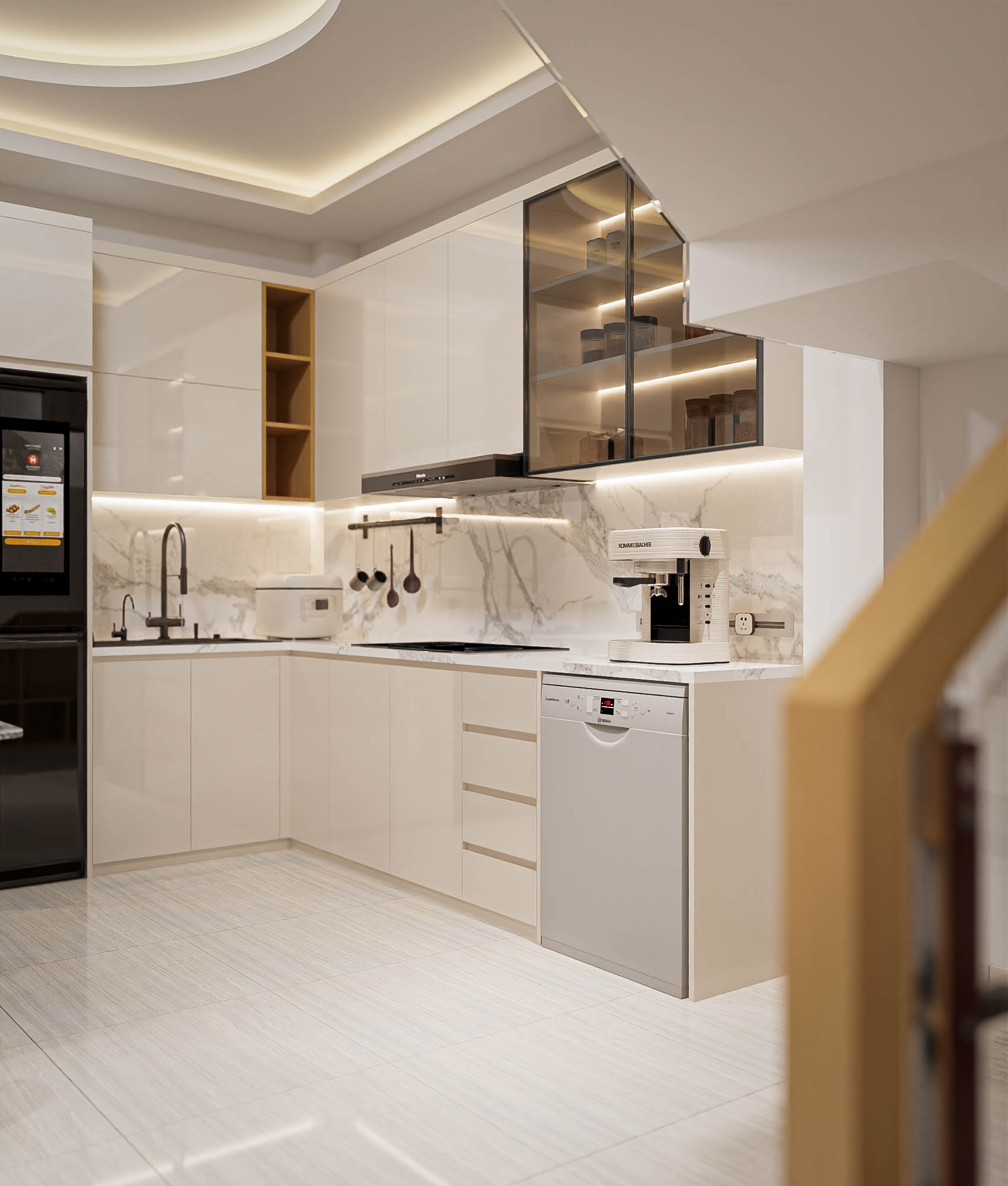 Hệ Tủ Bếp Acrylic Hiện Đại GP 1 hệ tủ bếp cánh acrylic Tubepgp.vn