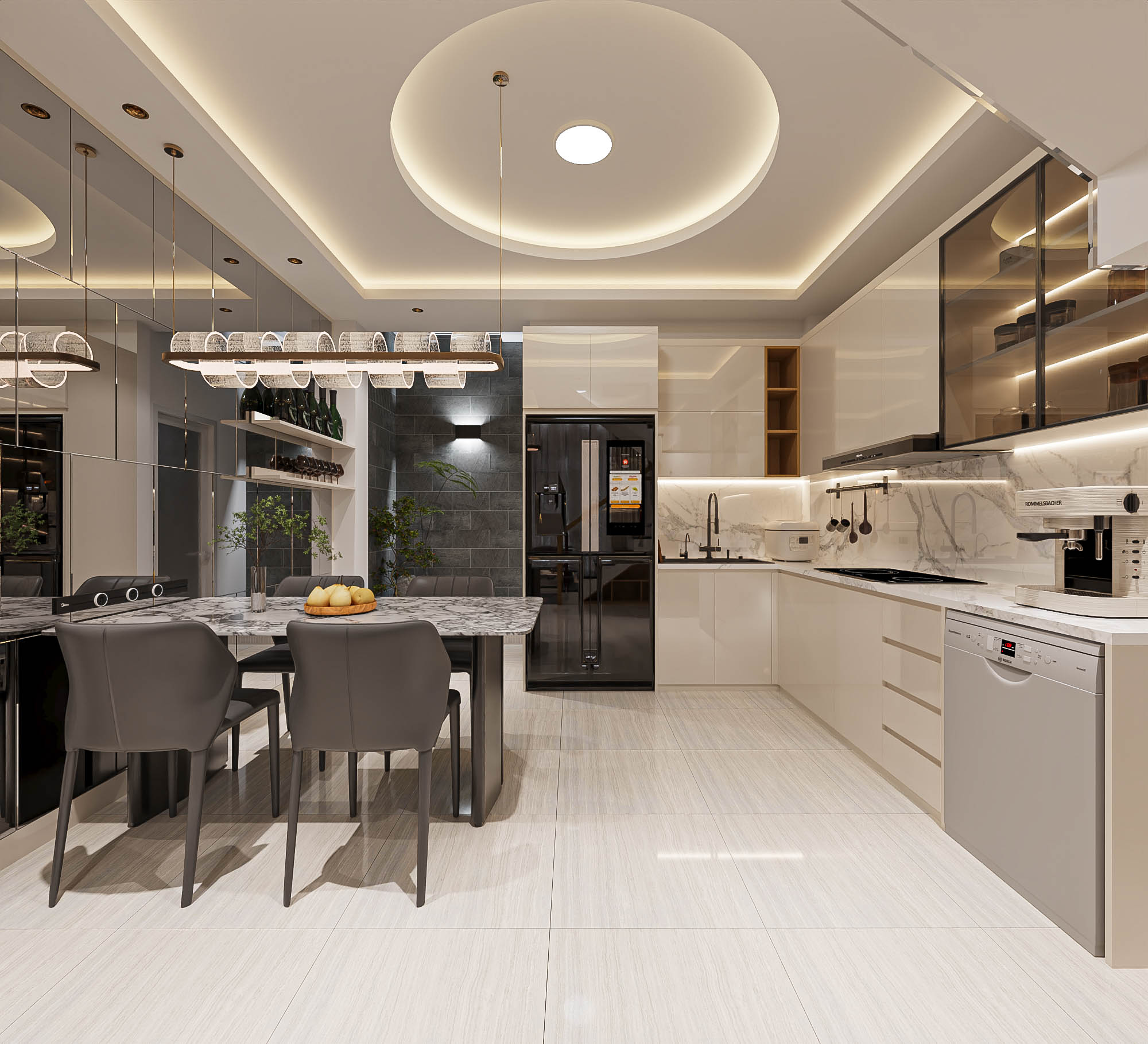 Hệ Tủ Bếp Acrylic Hiện Đại GP 3 C8