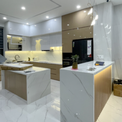 Hệ Tủ Bếp Acrylic Màu Hạnh Nhân GP 11 Bếp Gỗ Công Nghiệp Acrylic Gói Tủ Bếp Cao Cấp Tubepgp.vn 2