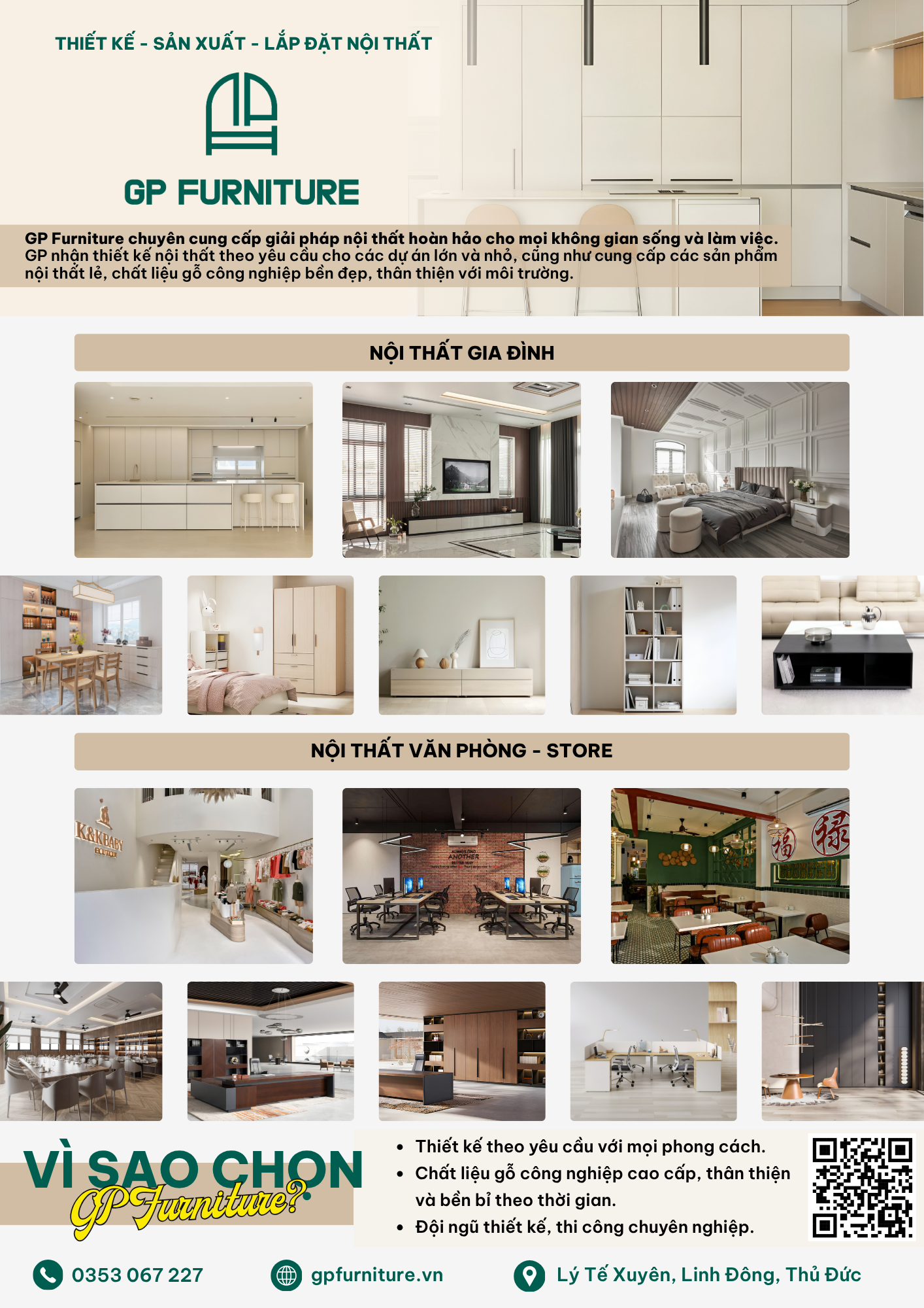 GP Furniture - Tubepgp.vn | Thiết Kế & Thi Công Nội Thất