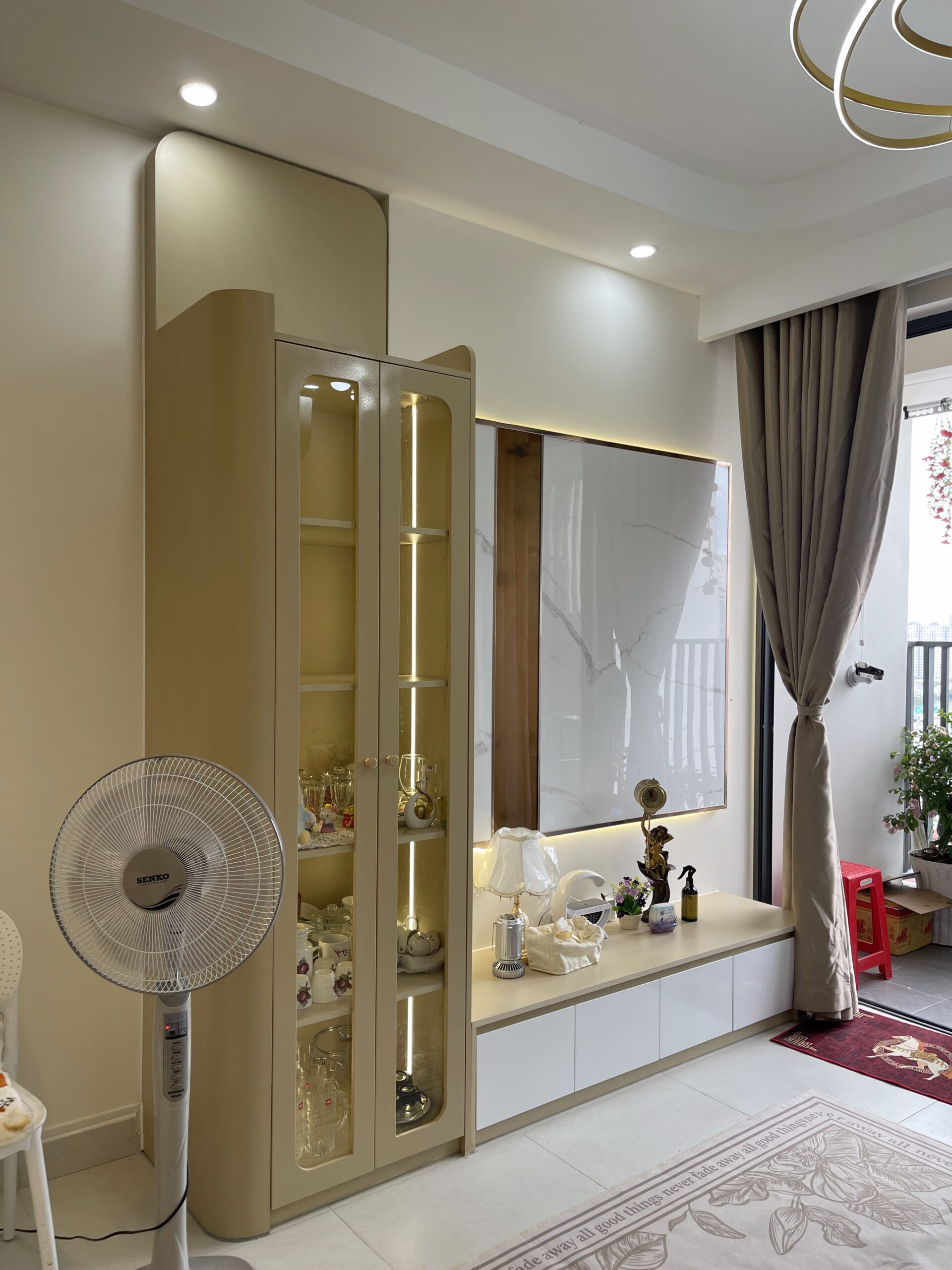 Hoàn Thiện Nội Thất Căn Hộ 2 Phòng Ngủ Tone Trắng Be Hiện Đại 1 nội thất căn hộ 2 phòng ngủ